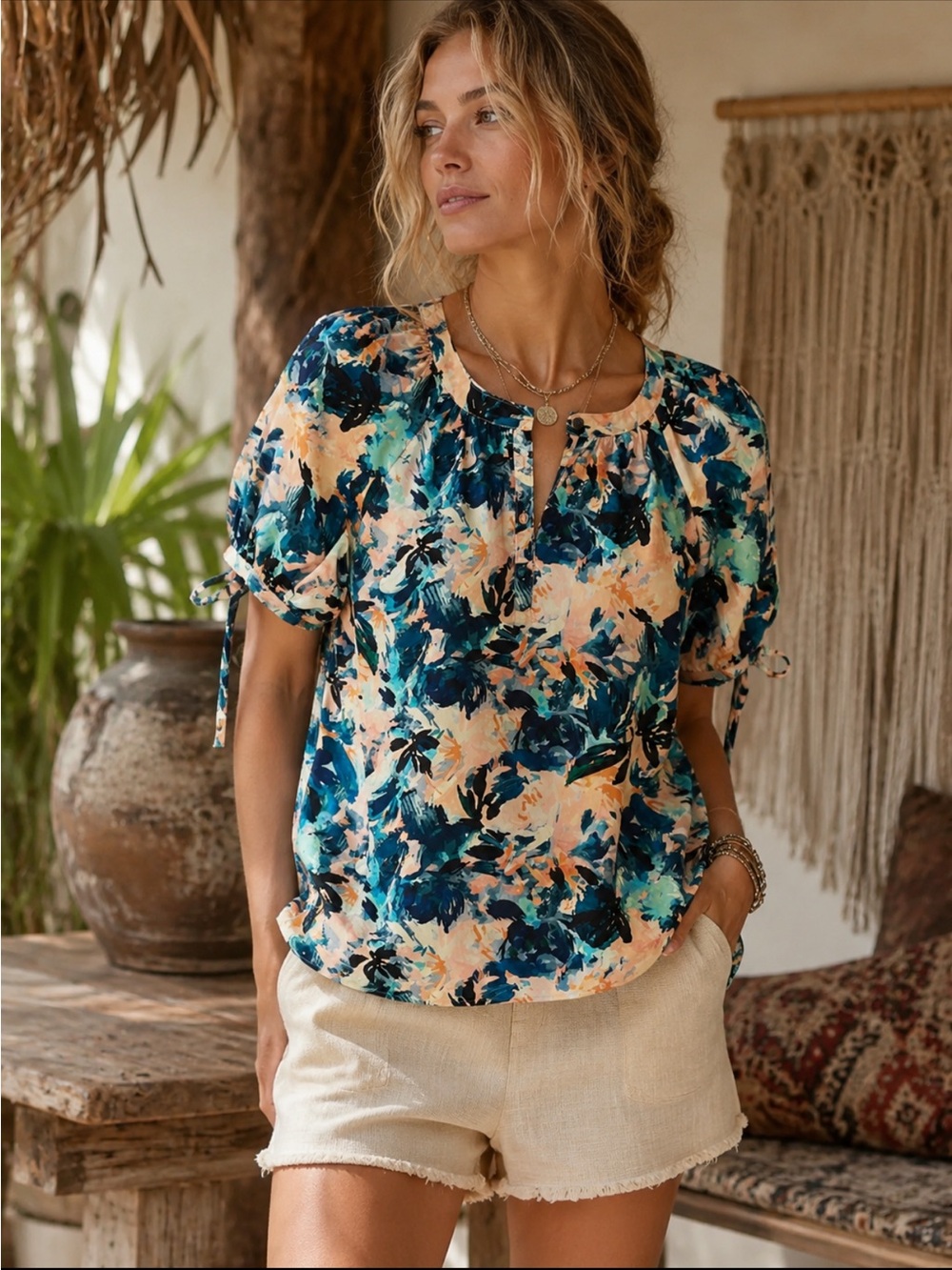 Ulla Johnson Vienne Delphinium Floral Top NWT